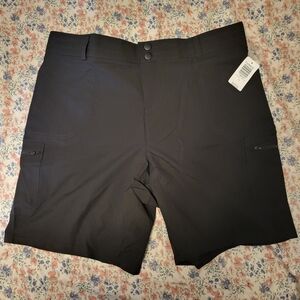Womens Torrid Happy Camper Active Cargo Short - Stretch Woven Black